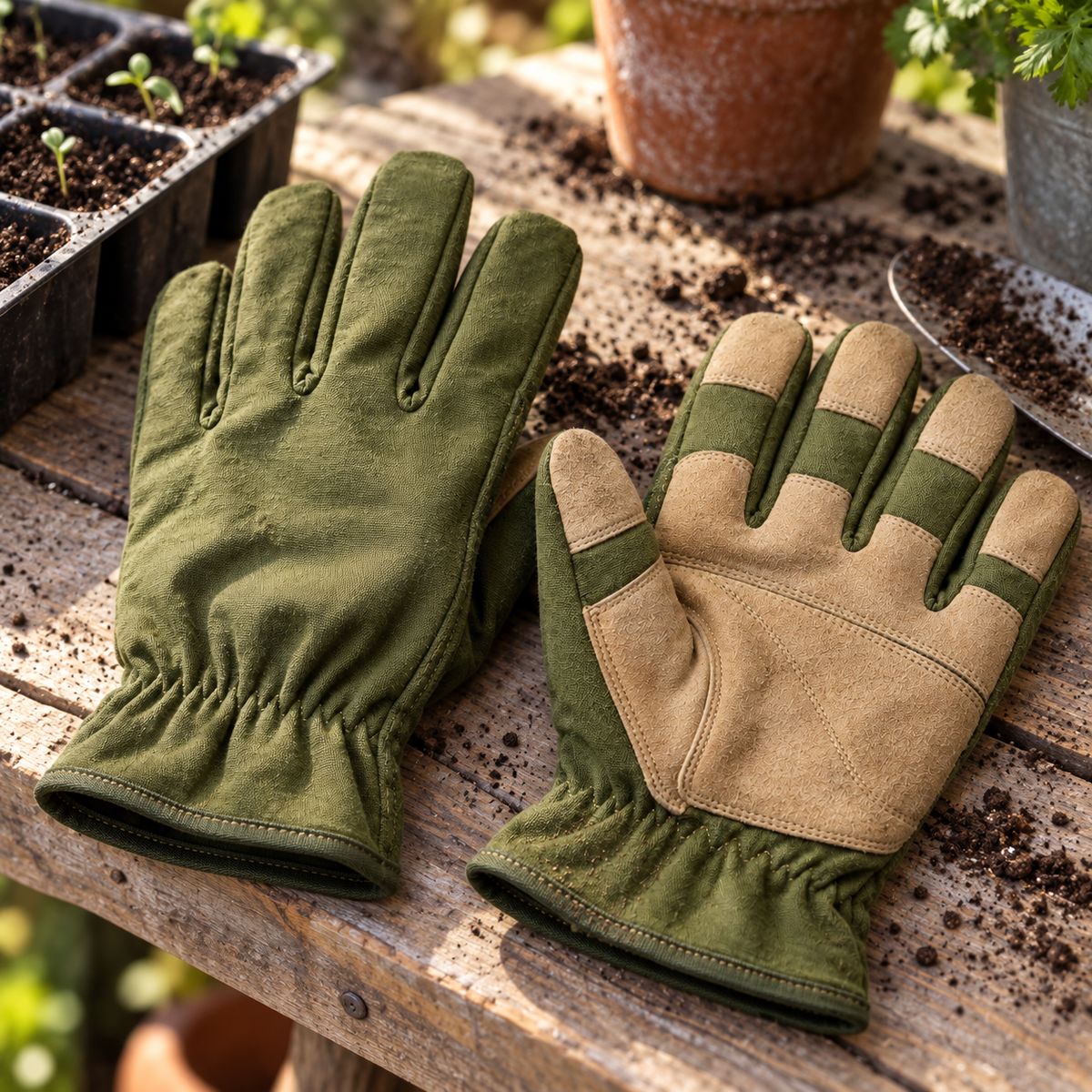 Cotton Canvas Garden Gloves
