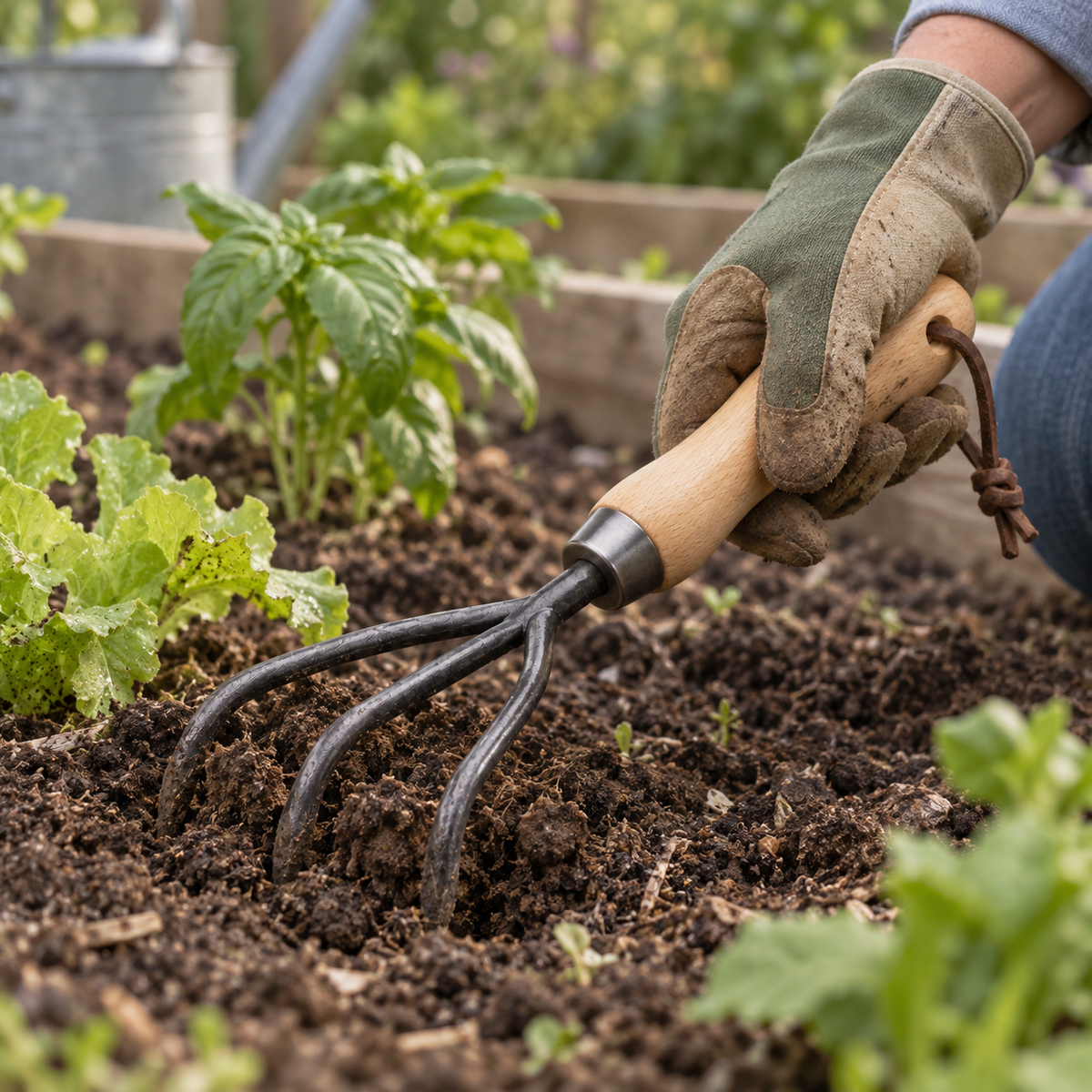 Three Tine Hand Cultivator