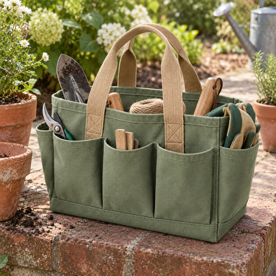 Canvas Garden Tool Tote