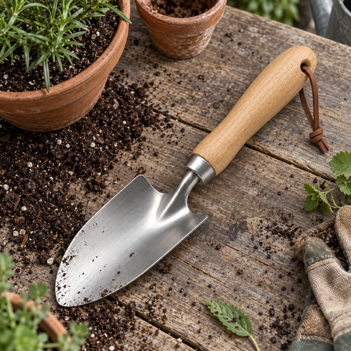 Wood Handle Garden Trowel