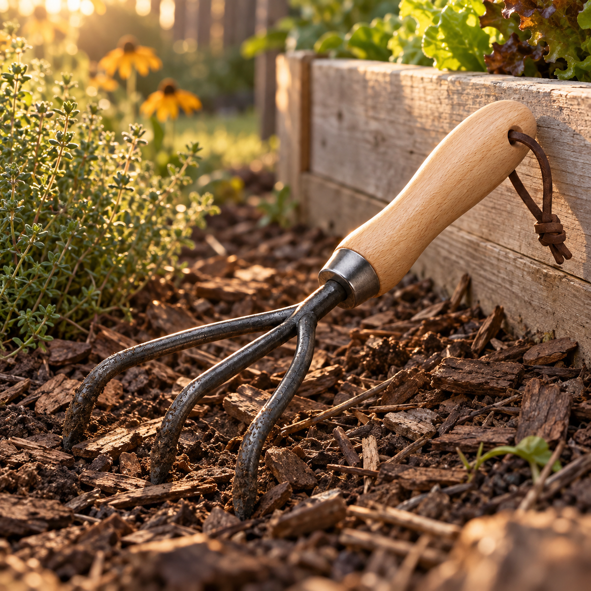 Three Tine Hand Cultivator